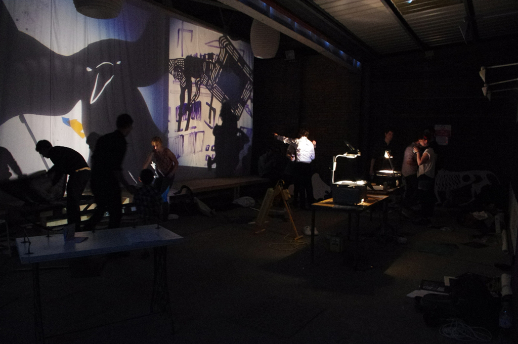 TAKTAL event produced in industrial art space for Wandsworth Arts Festival which incorporated a series of lighting installations. 